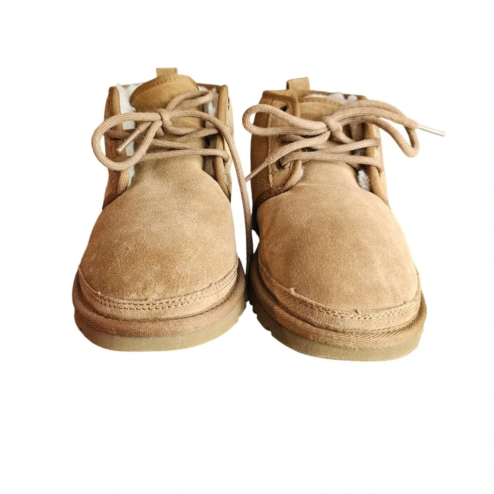 UGG Boots Neumel Chestnut Suede Chukka Lace Up Men's Size‎ 5 Women's Size 7